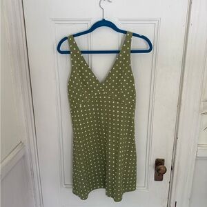 Abercrombie & Fitch Green Sleeveless V-Neck Sundress